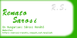 renato sarosi business card